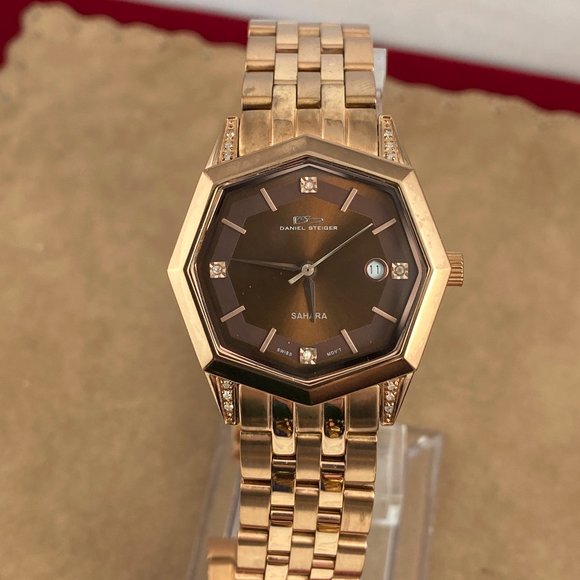 Stunning  Designer Daniel Steiger Rose Gold Watch - Picture 3 of 8